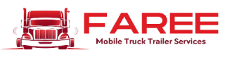 stylized semi truck logo for faree services preview
